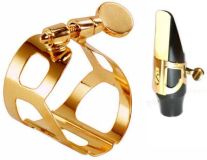 BG L10 Blattschraube / Ligature L-10 Altsaxophon Goldlack incl. Kapsel