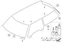 BMW Heckscheibe schwarz 51317183250 - Bildposition 04