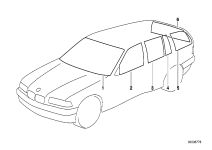 BMW Heckscheibe grün E36 51318170994 - Bildposition 06