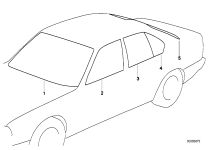 BMW Heckscheibe gold bronze E23 51311362095