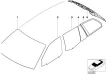 BMW Heckscheibe Sonnenschutzglas E46 51317024739 - 3er E46