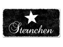 Black Vintage Schild mit Wunschtext im Format 20 x 10 cm schwarz
