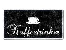 Black Vintage Blechschild im Format 300 x 150 mm schwarz