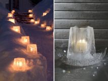 Eissterne-Sternförmige Windlichter