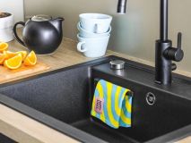 HAPPY SiNKS Putzlappenhalter Schwarz
