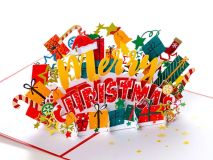 Pop-Up-Karte - Weihnachtskarte Merry Christmas