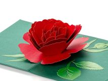 Pop-Up-Karte - Rote Rose