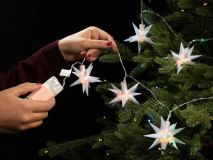 Lichterkette Weiße Sterne 2m