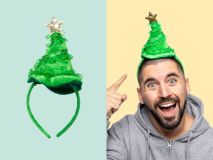 Diadem mit Leuchtendem Weihnachtsbaum