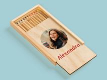 Personalisiertes Stifte-Etui mit Foto & Text