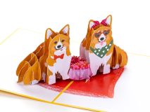Pop-Up-Karte - Corgi