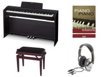 Casio PX-870-BN SET Digitalpiano braun + Pianobank,Kopfhörer u.a. Zubehör