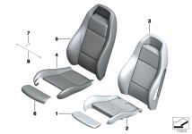 BMW Bezug Sportsitz Leder rechts 52107213960 - Bildposition 04