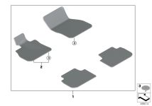 BMW Satz Fussmatten 51479475216 - Bildposition 01
