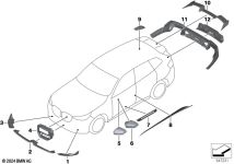 BMW Frontziergitter schwarz Hochglanz li. 51135B47E05
