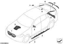 BMW Frontziergitter Carbon 51135A69BE6
