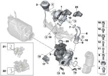 BMW Abstützung Abgasturbolader 11658570246 - Bildposition 14