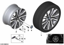 BMW Alufelge V-Speiche 595 ferricgrey 9J ET18 X6 F16