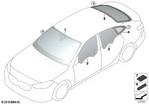 BMW Heckscheibe grün F44 51317477429