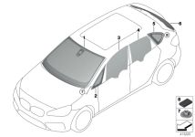BMW Heckscheibe F45 51317466413