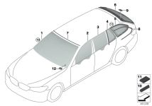 BMW Heckscheibe grün G31 51317411929