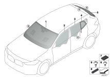BMW Heckscheibe Sonnenschutzglas F39 51317423860 - Bildposition 0