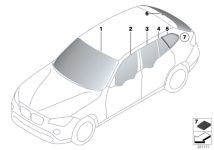 BMW Heckscheibe schwarz E84 51312990141