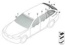 BMW Heckscheibe grün G31 51317401461 - 5er G31