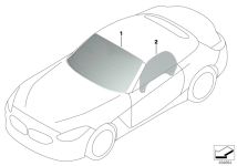 BMW Frontscheibe grün Regen/Licht/Beschlags. G29 M40i 51317454437