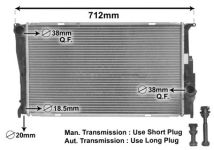 VAN WEZEL Kühler, Motorkühlung 06002293 mit Zubehör für BMW 17117794488 17117558480