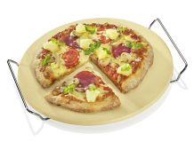Küchenprofi Pizzastein rund mit Gestell 30cm
