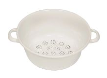 Riess Gemüsesieb Emaille Seiher Weiß 26cm