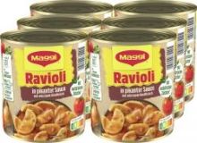 Maggi Ravioli in pikanter Sauce mit Fleisch