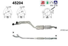 AS Katalysator  für BMW 18301740837 45204