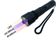 Berger & Schröter | Dreifunktions LED Taschenlampe, Weiß, IR, UV
