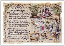 Zunftbild Fliesenleger auf Antikpapier im A4-Format