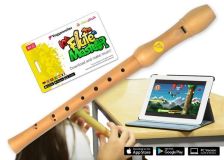 Blockflöte lernen Flute Master (App) mit Holz-Blockflöte barocke