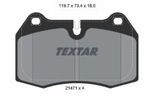 TEXTAR Bremsbelagsatz, Scheibenbremse vorne rechts links  für BMW NISSAN MASERATI 6761249 1163923 1163922 2147102