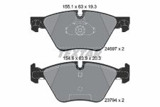 TEXTAR Bremsbelagsatz, Scheibenbremse vorne rechts links  für BMW (BRILLIANCE) 3411685804701 3411685804702 5804702 2469701