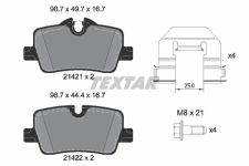 TEXTAR Bremsbelagsatz, Scheibenbremse hinten rechts links mit Zubehör für BMW 6888825 34206888825 8844393 2142101