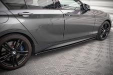 Seitenschweller Ansatz (Paar) V.1 passend für BMW 1er F20 M135i / M140i / M-Paket schwarz Hochglanz