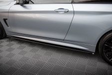 Seitenschweller Ansatz (Paar) passend für BMW 4er Coupe / Gran Coupe / Cabrio M-Paket F32 / F36 / F33 schwarz Hochglanz