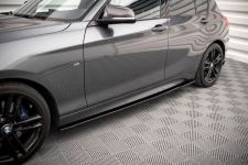 Seitenschweller Ansatz (Paar) V.2 passend für. BMW 1er M135i / M140i / M-Paket F20 schwarz Hochglanz