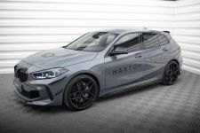 Seitenschweller Ansatz (Paar) V.2 passend für BMW 1er M-Paket / M135i / 128ti schwarz Hochglanz