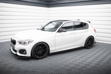 Seitenschweller Ansatz (Paar) V.2 passend für BMW 1er F20 M135i / M140i / M-Paket roter Kern