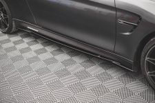 Seitenschweller Ansatz (Paar) V.2 passend für BMW M4 F82 schwarz Hochglanz