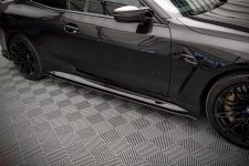 Seitenschweller Ansatz (Paar) passend für BMW M4 G82 roter Kern