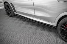 Seitenschweller Ansatz (Paar) V.1 passend für BMW X6 M F96 / X6 M-Paket G06 schwarz Hochglanz