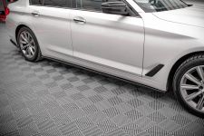 Seitenschweller Ansatz (Paar) passend für BMW 5er G30 / G31 schwarz Hochglanz