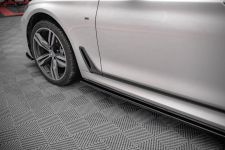 Seitenschweller Ansatz (Paar) V.1 passend für BMW 7 Lang M-Paket G12 schwarz Hochglanz